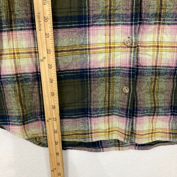 New Old Navy size XL the Boyfriend Shirt Cotton Flannel Relaxed Plaid Button Up - Picture 5 of 11